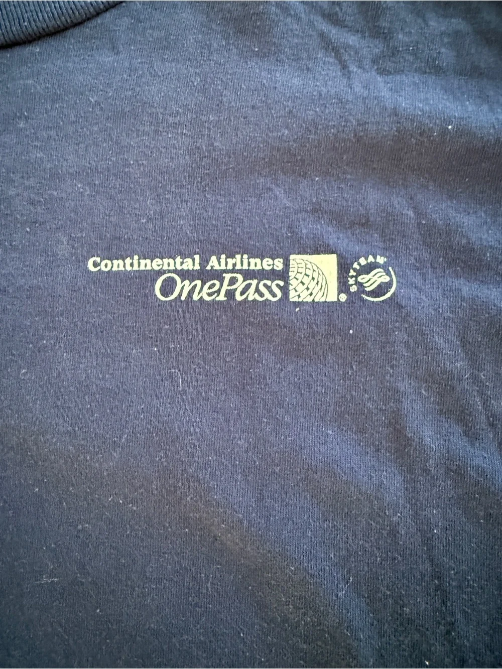 Vintage Continental Airlines OnePass Seattle T Shirt XL Delta Pro Weight USA 90s